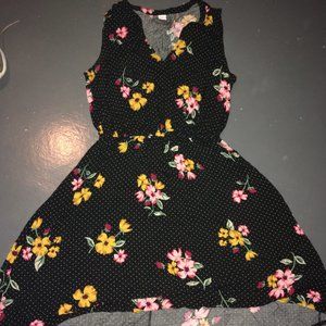 Floral v neck dress